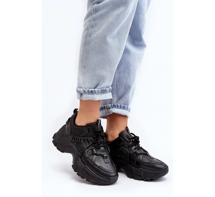 Dámské Sportovní Boty Sneakersy Masivní Černé model 21633103 - EVENTO