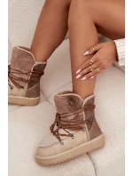 Dámské sněhule s kožíškem  Béžové model 21714047 - D.Franklin