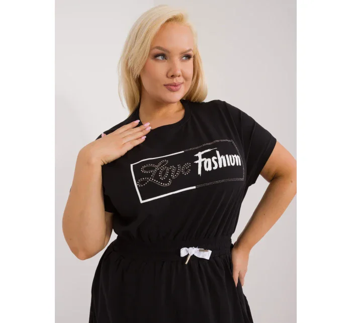 Sukienka RV SK model 19920701 czarny - FPrice Sukienka RV SK model 19920701 czarny - FPrice