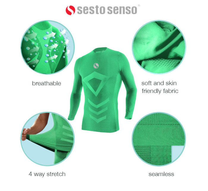 Sesto Senso Thermo Top s dlouhým rukávem CL40 Green