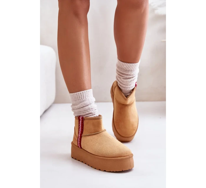 Sněhule Dámské Na Platformě Zateplené Camel Lomessa