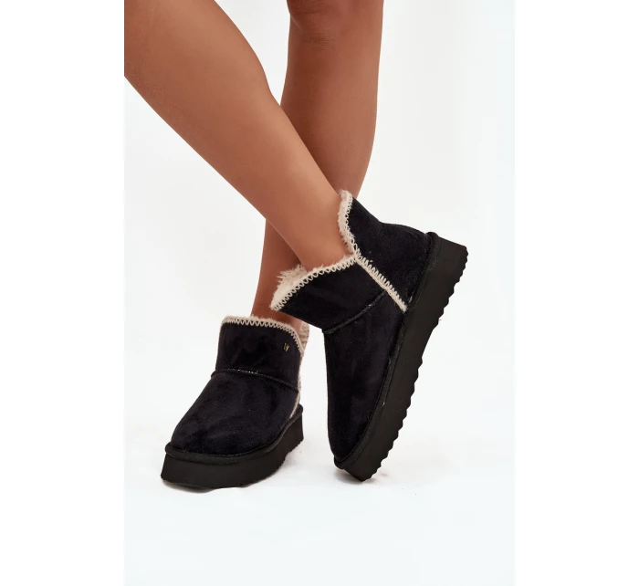 Dámské sněhule Wrangler na platformě – černé