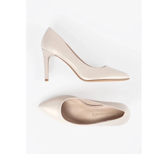 Trendy lodičky dámské Jasnobeżowy na jehlovém podpatku Trendy lodičky dámské Jasnobeżowy na jehlovém podpatku