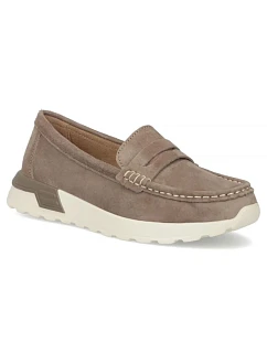 Dámské kožené mokasíny na platformě béžové model 22078992 - FILIPPO