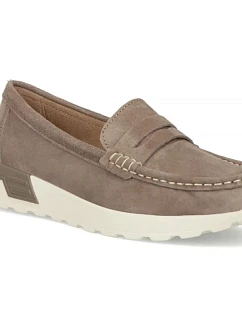 Dámské kožené mokasíny na platformě béžové model 22078992 - FILIPPO