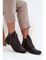 Nízké kotníkové boty s podšívkou na zip s ozdobou hnědé Nevalia Nízké kotníkové boty s podšívkou na zip s ozdobou hnědé Nevalia