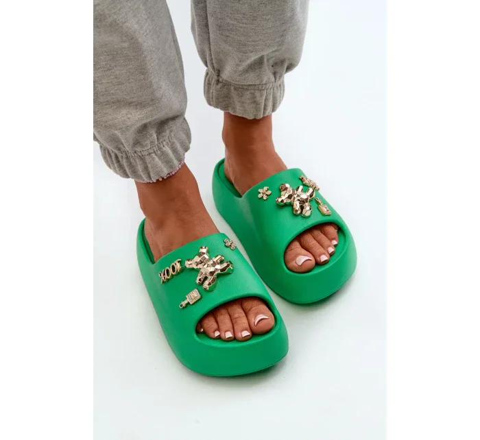 Dámské lehké pěnové pantofle se ozdobami model 20455567 - Kesi