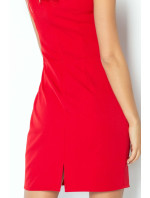 Dámské společenské šaty MADLENE bez rukávů krátké červené - Červená - Numoco