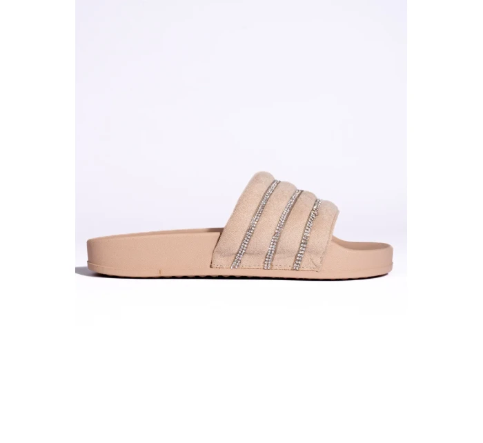 Módní dámské nazouváky hnědé bez podpatku Módní dámské nazouváky hnědé bez podpatku