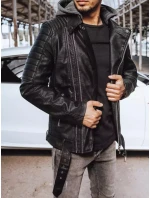 Pánská kožená bunda černá Dstreet model 21965722 - FashionStreet