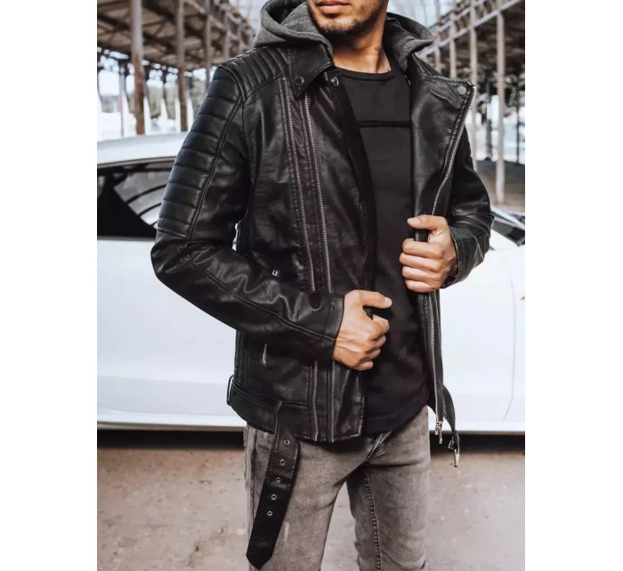 Pánská kožená bunda černá Dstreet model 21965722 - FashionStreet
