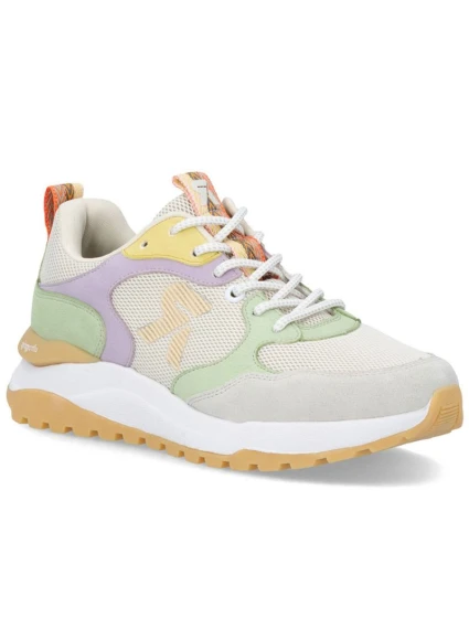 Dámské tenisky béžové polobotky model 22021801 - Rieker Dámské tenisky béžové polobotky model 22021801 - Rieker