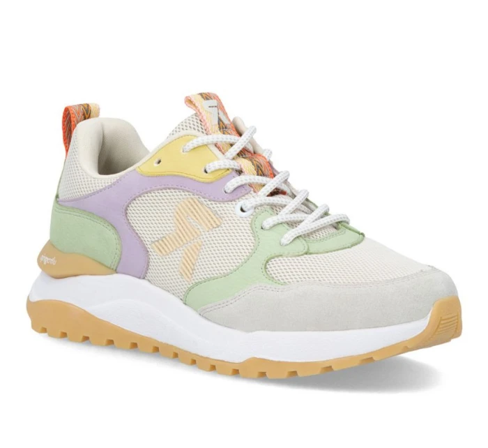 Dámské tenisky béžové polobotky model 22021801 - Rieker Dámské tenisky béžové polobotky model 22021801 - Rieker