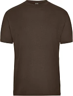 Daiber JN 1808 Pánské pracovní tričko z bio bavlny - Solid 02.1808 brown