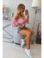 Halenka ve světle růžové barvě