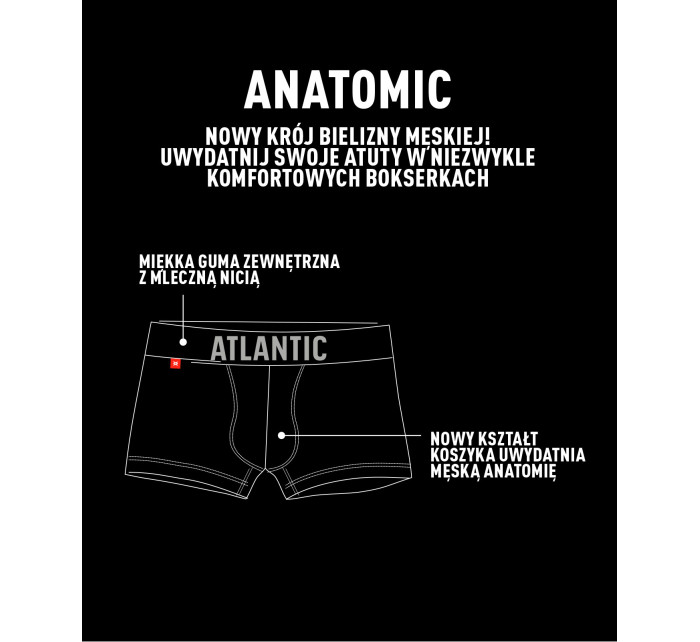 Pánské boxerky ATLANTIC - hnědé