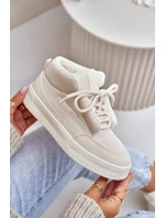 Zateplené Dámské Tenisky Big Star Krémové Zateplené Dámské Tenisky Big Star Krémové