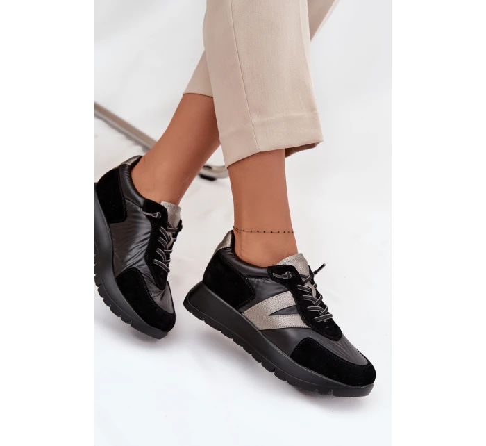 Dámské tenisky na platformě Vinceza – černé Dámské tenisky na platformě Vinceza – černé