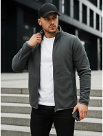 Pánská tmavě šedá mikina na zip FashionStreet BX4772 Pánská tmavě šedá mikina na zip FashionStreet BX4772