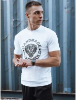 Pánské tričko s potiskem bílé Dstreet RX5582