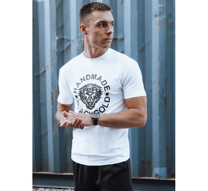 Pánské tričko s potiskem bílé Dstreet RX5582