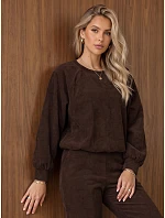 Komplet damski bluza i spodnie brązowy model 22546931 - FashionStreet Komplet damski bluza i spodnie brązowy model 22546931 - FashionStreet