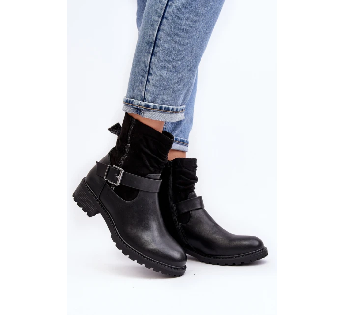 Dámské boty s podpatku s černé model 21640361 - Boto