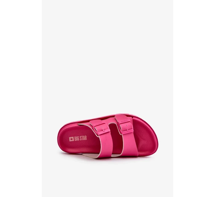 Lehké dámské pěnové pantofle s přezkami Big Star Fuchsia Lehké dámské pěnové pantofle s přezkami Big Star Fuchsia