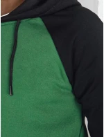 Pánská základní mikina s kapucí zelená FashionStreet BX5895 Pánská základní mikina s kapucí zelená FashionStreet BX5895