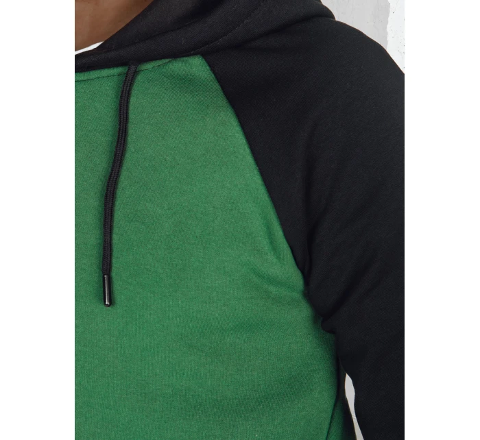 Pánská základní mikina s kapucí zelená FashionStreet BX5895 Pánská základní mikina s kapucí zelená FashionStreet BX5895