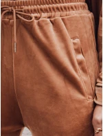 Dámské tepláky velur hnědé FashionStreet UY2838