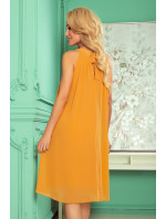 šifonové šaty v barvě se zavazováním model 15822729 - numoco