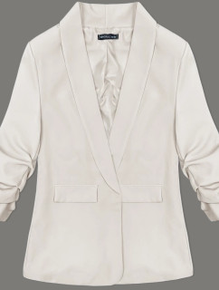 Světle béžové sako s nařasenými rukávy model 19749841 - MADE IN ITALY