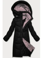 Černá dámská zimní bunda s kontrastní podšívkou Glakate (LU-238152#)