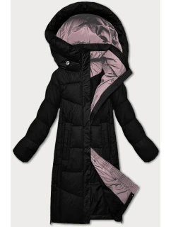 Černá dámská zimní bunda s kontrastní podšívkou Glakate (LU-238152#)