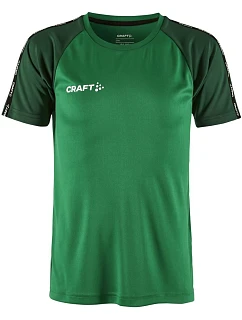 Craft Teamwear Squad Go Contrast Jersey Jr Dětské kontrastní sportovní tričko 82.2727 team green/ivy
