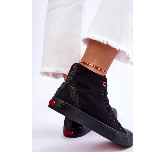 Dámské klasické vysoké tenisky Cross Jeans LL2R4088C černé