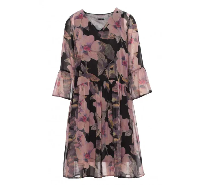 S214 Šifonové šaty se spadlým pasem - model 3