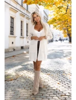model 21301323 Cardigan svetr s kapsami béžová barva - numoco basic