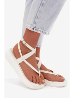 Dámské sandály na platformě bílé model 22038406 - Boto