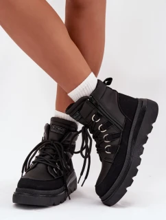 Dámské kotníkové boty 25BT26-9247 Černá - NEWS