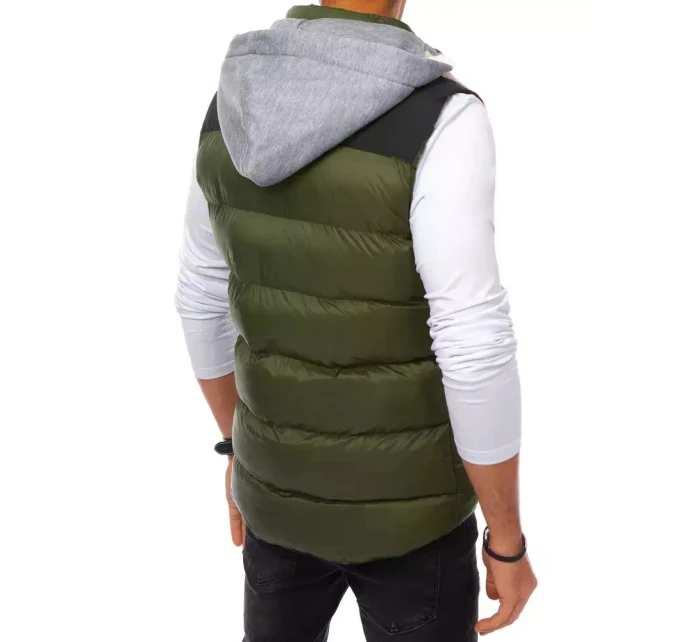 Pánská vesta s kapucí zelená FashionStreet TX3935