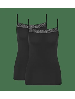 Feel of Modal Spaghetti Top 2P - Black - TRIUMPH Black - TRIUMPH