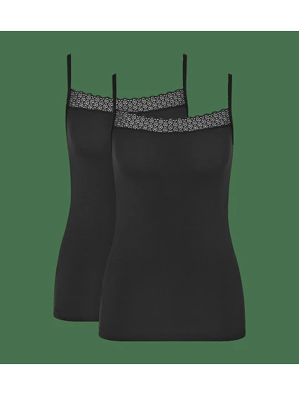 Feel of Modal Spaghetti Top 2P - Black - TRIUMPH Black - TRIUMPH Feel of Modal Spaghetti Top 2P - Black - TRIUMPH Black - TRIUMPH