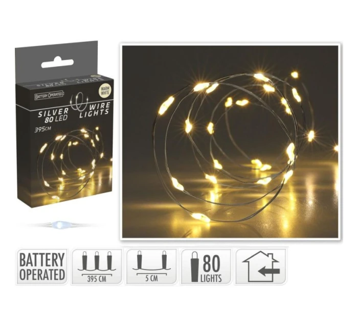 LAMPKI NA GIRLANDA 80 LED CIEPŁY BIAŁY model 21832584 LAMPKI NA GIRLANDA 80 LED CIEPŁY BIAŁY model 21832584