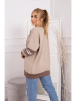 Zateplená mikina Malibu tmavě béžová+mocca Zateplená mikina Malibu tmavě béžová+mocca