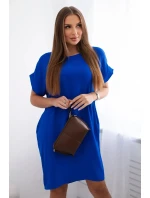 Šaty s kapsami chrpově modrá Šaty s kapsami chrpově modrá