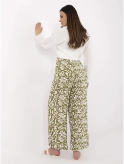 Kalhoty D73771M62237H olivově zelené