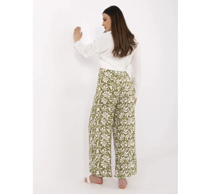 Kalhoty D73771M62237H olivově zelené