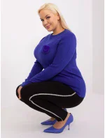 Sweter PM SW PM model 19319052 kobaltowy - FPrice Sweter PM SW PM model 19319052 kobaltowy - FPrice